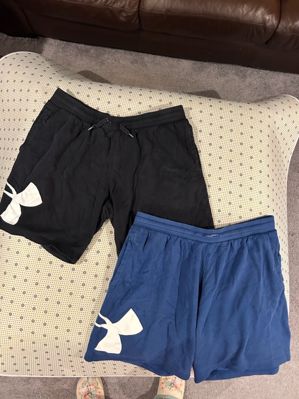 Under Armour Men Athletic Shorts - Black & Blue - 2 pack